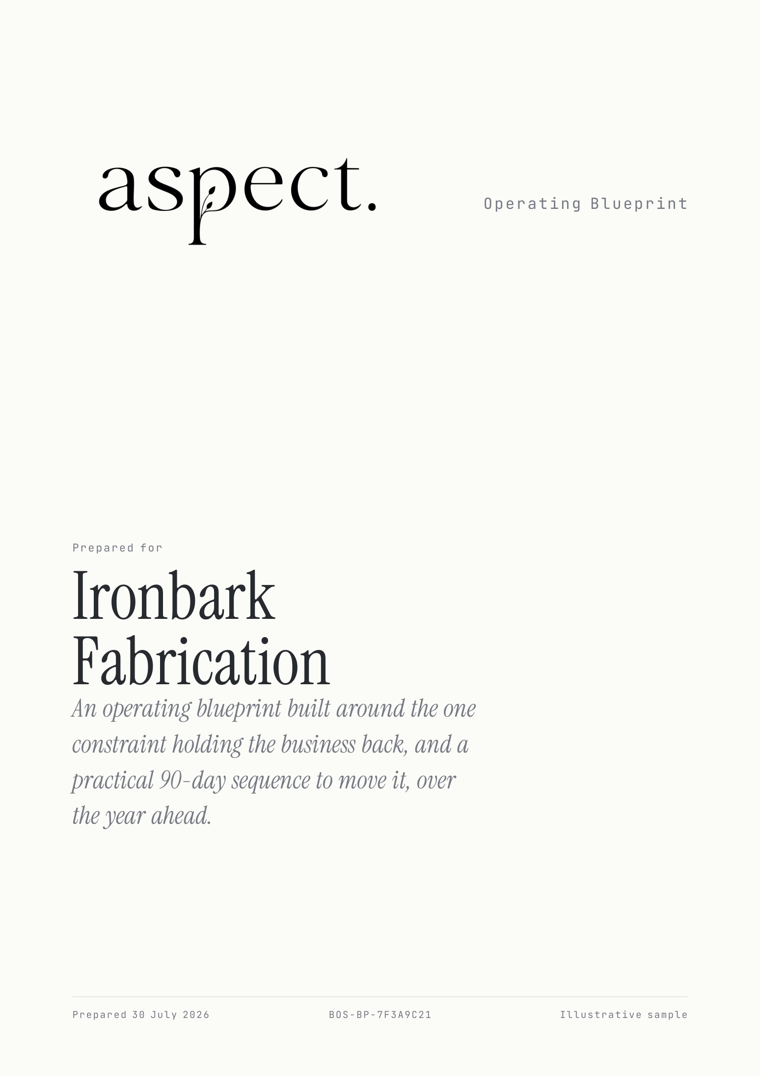 Sample Business Blueprint